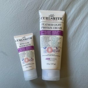 Curlsmith Feather Light Protein Cream and Mini Bond Curl Regab Salve bundle